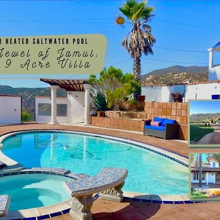 Private Home On 10 Acres - Heated Salt Pool & Jacuzzi, Mountain & City Views, Horseshoes, Basketball, Bbq, Golf Putting, Foosball, Croquet, Bose Stereo, White Cotton Bedding - Hilltop Hacienda, Pool Heat Optional Jamul Buitenkant foto